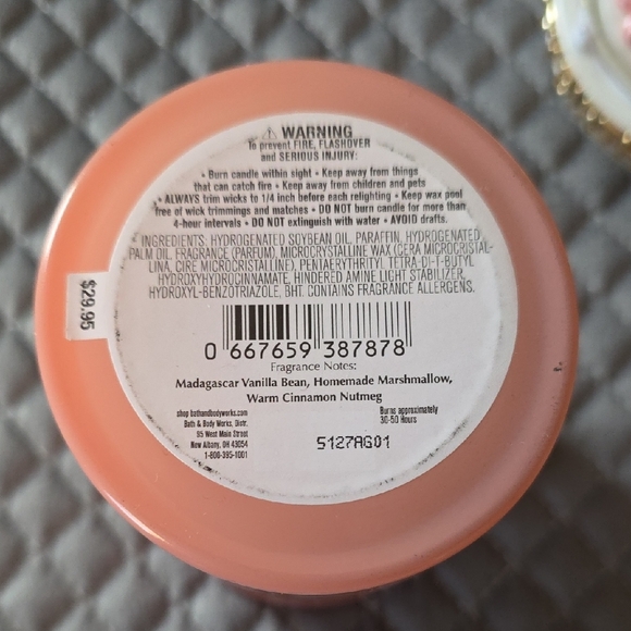 Bath & Body Works Birthday Vanilla Bean Candle Holder - Pink & Gold - Picture 9 of 10